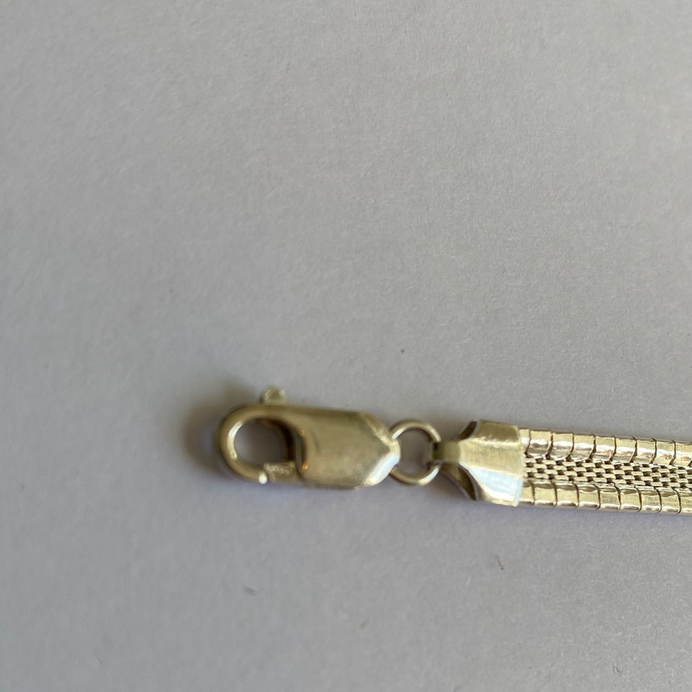 Sterling Silver Italy Cubetto Style Bracelet - Picture 6 of 8
